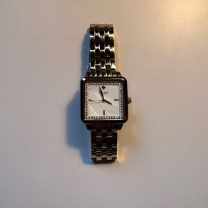 kate spade Gold Square Dial Crystal Accent Watch